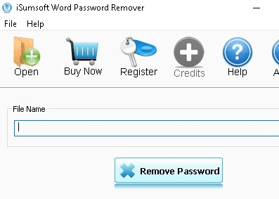 iSumsoft Word Password Remover Screenshot 1