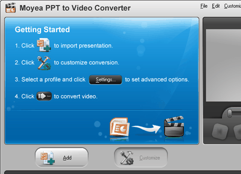 PowerPoint to 3GP Converter Screenshot 1