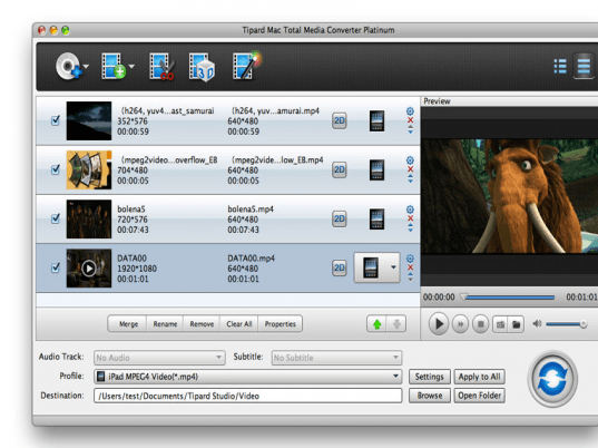 Tipard Mac Total Media Convert Platinum Screenshot 1