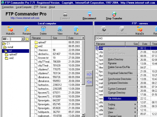 FTP Commander Pro Screenshot 1