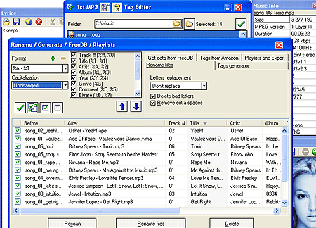 1st MP3 Tag Editor Screenshot 1
