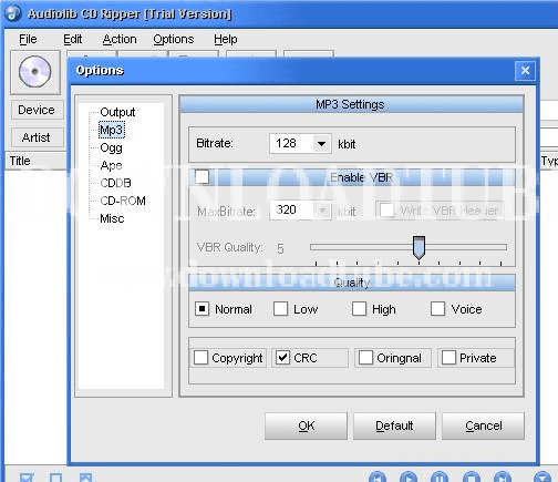 Audiolib CD Ripper Screenshot 1