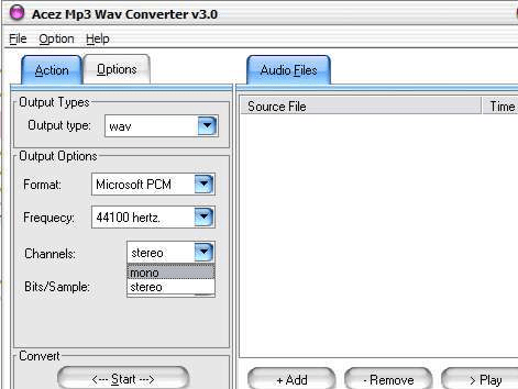 Acez MP3 WAV Converter Screenshot 1