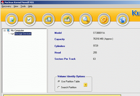Kernel Novell NSS Data Recovery Software Screenshot 1