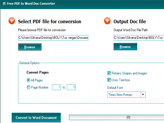 Easy PDF to Word Converter Screenshot 1