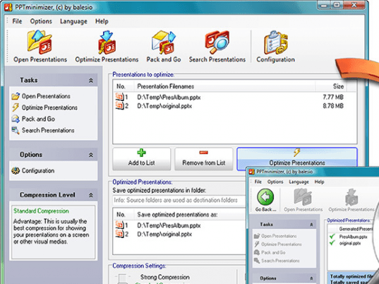 PPTminimizer 2006 Screenshot 1