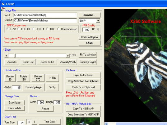 x360soft - Image Viewer ActiveX OCX(Team Developer License) Screenshot 1