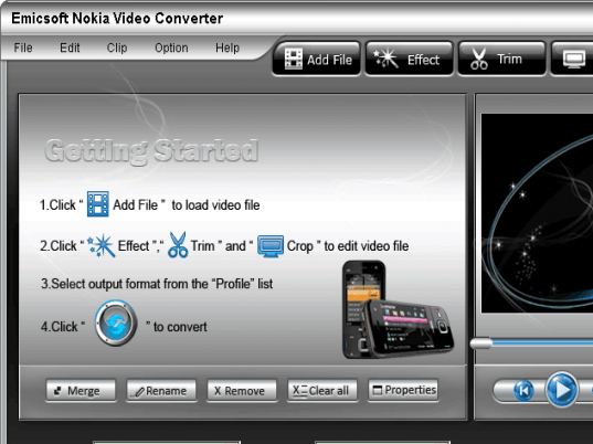 Emicsoft Nokia Video Converter Screenshot 1