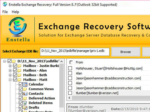 Export Exchange to PST File Screenshot 1