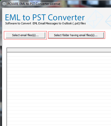 Convert EML to PST Screenshot 1