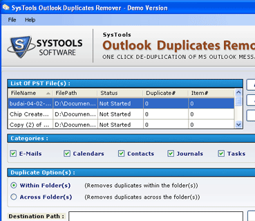 Remove Duplicates in Outlook Screenshot 1
