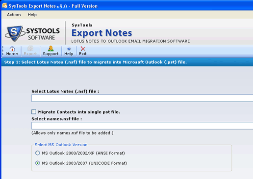 Notes to Outlook Import Screenshot 1