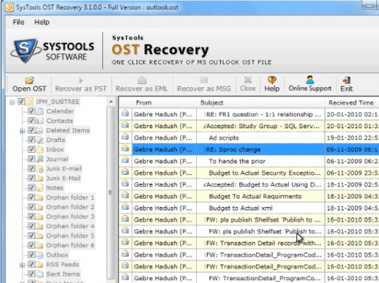 Move Outlook OST to PST Screenshot 1