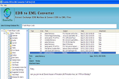 EDB to EML Recovery Screenshot 1