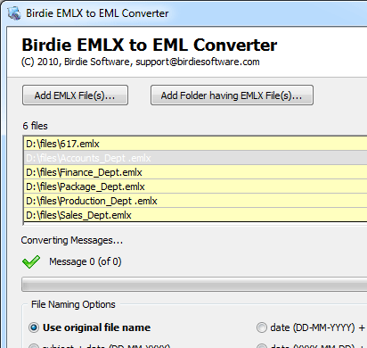 EMLX to EML Conversion Screenshot 1