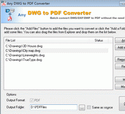 DWG to PDF Converter 2011.11 Screenshot 1
