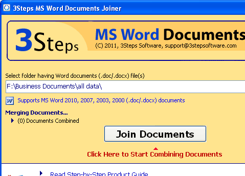 Join Word 2007 Documents Screenshot 1