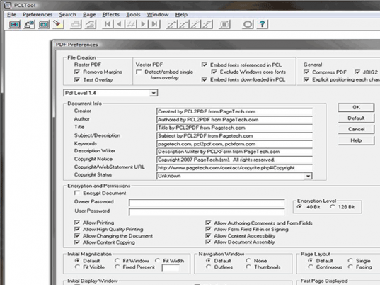 PCL to PDF - Option V 32-bit/32-bit .NET Screenshot 1