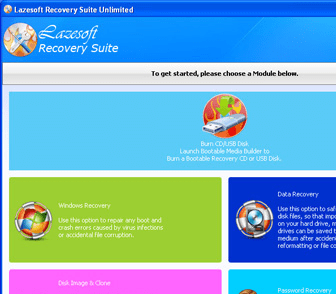 Lazesoft Recovery Suite Unlimited Screenshot 1