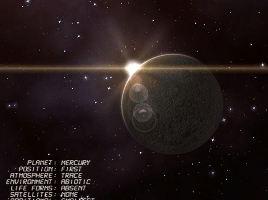 Mercury Observation 3D Screensaver Screenshot 1