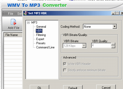 WMV to MP3 Converter Screenshot 1