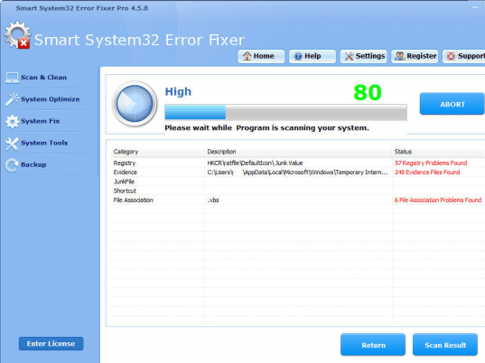 Smart System32 Error Fixer Pro Screenshot 1