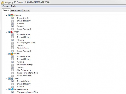 Manyprog PC Cleaner Screenshot 1