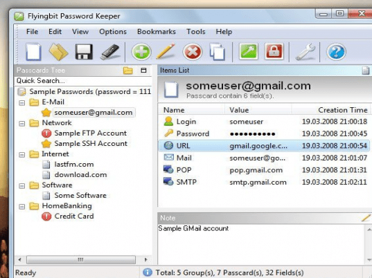 FlyingBit Password Keeper Screenshot 1