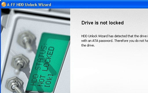HDD Unlock Wizard Screenshot 1