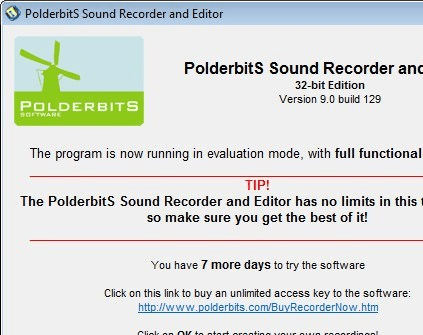 PolderbitS Sound Recorder and Editor Screenshot 1