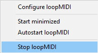 loopMIDI Screenshot 1
