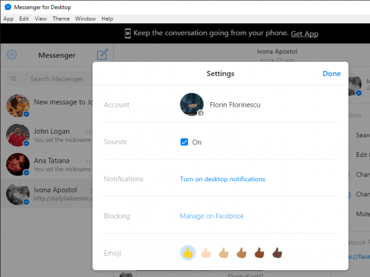 Messenger for Desktop Screenshot 1