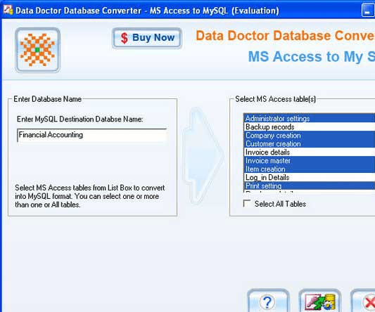 Microsoft Access Database Converter Screenshot 1