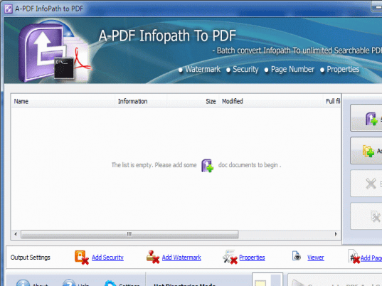 A-PDF InfoPath to PDF Screenshot 1