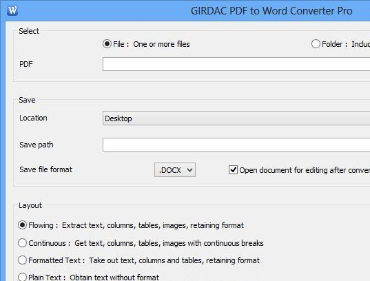PDF to Word Converter Pro Screenshot 1