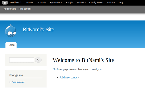 BitNami Drupal Stack Screenshot 1