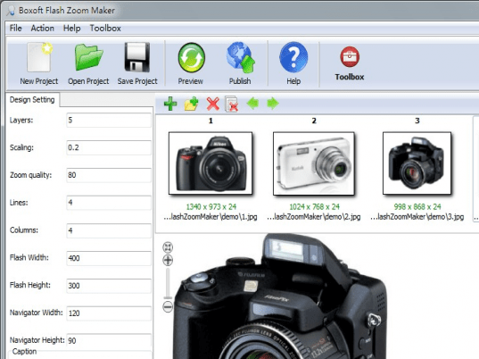 Boxoft Flash Zoom Maker Screenshot 1
