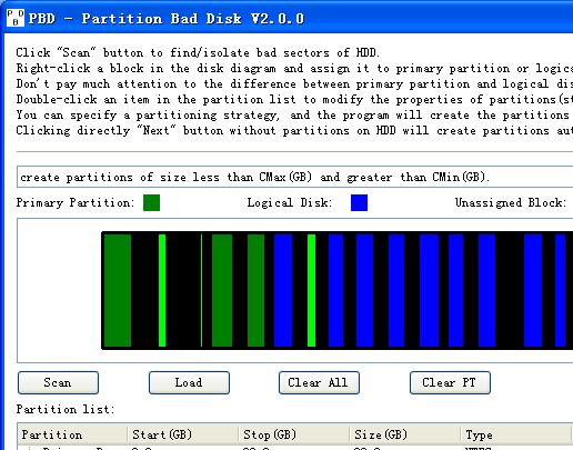 Partition Bad Disk Screenshot 1
