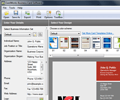 CardWorks Business Card Software Screenshot 1