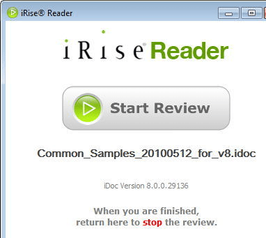 iRise Reader Screenshot 1