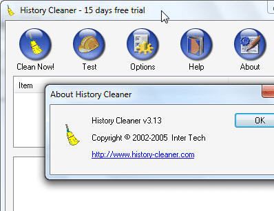 History Cleaner Screenshot 1