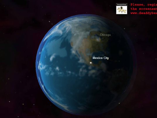 3D Earth ScreenSaver Screenshot 1