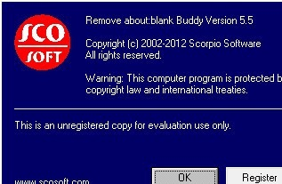 Remove about:blank Buddy Screenshot 1