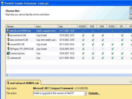 PocketPC Installer Screenshot 1