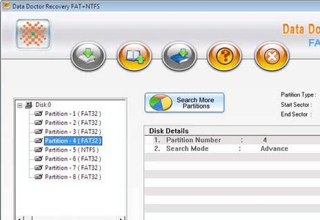 Vista Partition Files Recovery Software Screenshot 1