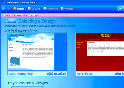 CreationWeb Business Edition Screenshot 1