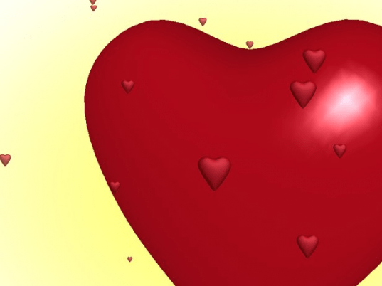 Love Heart 3D Screensaver Screenshot 1