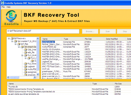 Restore BKF File Screenshot 1