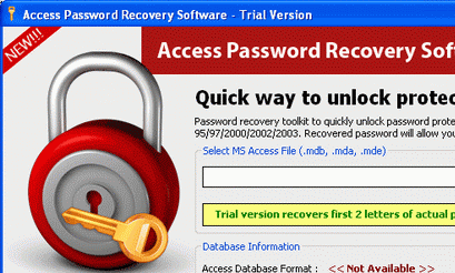 Get MS Access Password Screenshot 1