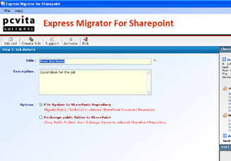 Exchange to SharePoint Migration Screenshot 1